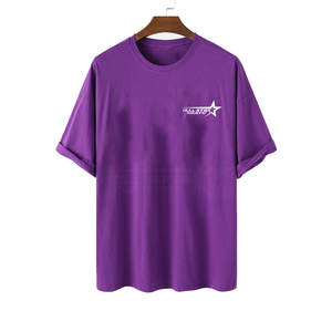 Camiseta de algodón 100% para hombre, informal, de verano, con estampado personalizado, ligera, de material duradero, de corte holgado. - Product Image 1