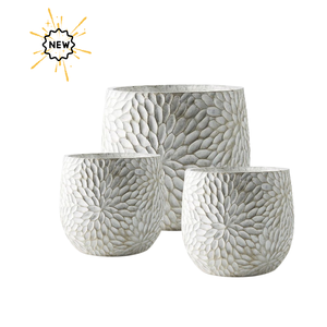 Vente en gros Nouveau pot de fleurs en céramique émaillée HG 13-1409/3 Fournitures de jardin Décorations pour pot de fleurs à planter pour la maison - Product Image 1