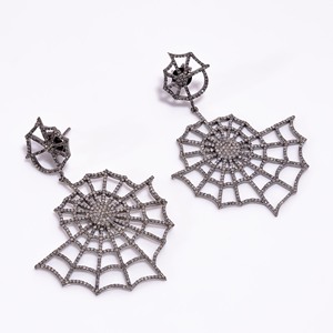 Pendientes de Diamantes con Diseño de Telaraña |   Pendientes colgantes góticos llamativos para mujer, joyería de moda para fiestas - Product Image 3