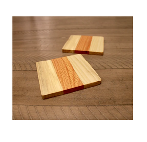 Posavasos de madera para taza de café, decoración de mesa, posavasos cuadrados y redondos de madera rústica para bebidas. - Product Image 2