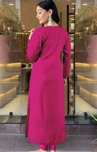 Suministro al por mayor: Conjunto de Kurta de Rayón con Bordado y Encaje para Mujer, Dupatta con Trabajo de Encaje, Ropa Étnica Premium para Minoristas, Gran Margen de Ganancia, Todos los Tamaños - Product Image 6