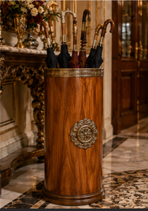 Porte-parapluie en laiton antique, sur pied, à capacité unilatérale, pour la décoration des halls d'hôtel - Product Image 2