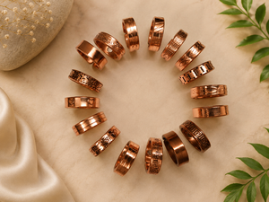 Pure Copper Magnetic <b>Adjustable</b> Solid <b>Ring</b> with Modern Antique Copper Plating Mould Made for Unisex Daily Wear Gift - Product Image 5