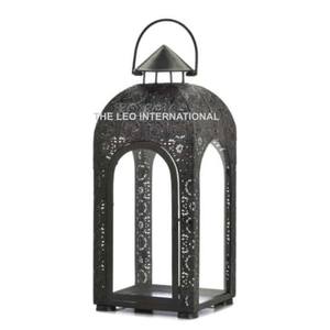 Farol de metal clásico antiguo, portavelas único de hormigón para decoración del hogar de estilo europeo e iluminación ambiental para eventos especiales - Product Image 2