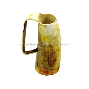 Style européen Viking buvant des tasses en corne d'animal tasses en corne naturelle buvant la décoration intérieure tasse à boire de conception matérielle unique - Product Image 1
