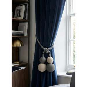 Decorative Curtain <b>Tieback</b> Rope Tassel Ball Curtain Holdback for Drapes Window Elegant Modern Curtain Accessories Home Styling - Product Image 4
