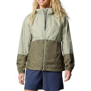 Windbreaker Plus Size <b>Coral</b> Color Block Hooded Drawstring Breathable Lightweight Outdoor Zip Up Ladies <b>Jacket</b> - Product Image 2