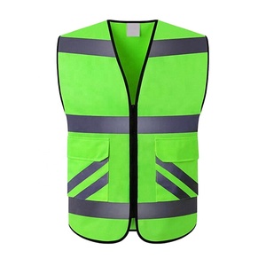 Gilet de sécurité haute visibilité en polyester pour hommes, vêtements de travail réfléchissants, poches, fermeture éclair, antistatique, coupe-vent, vêtements de travail de protection - Product Image 2