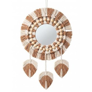 Handcrafted Acacia Wood Macram Rope Boho Mirror - Wholesale from India - Product Image 3