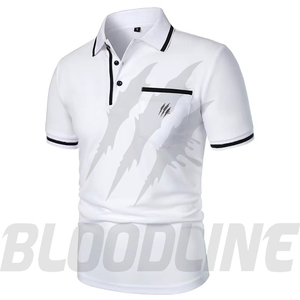 Polo de Manga Corta para Hombre Bloodline, Color Sólido, Tejido de Punto, Secado Rápido, Corte Regular, Marrón - Product Image 1