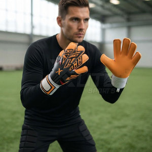 Gants de gardien de but en latex durables à faible MOQ, meilleur prix, antidérapants, avec fermeture auto-agrippante, unisexes, pour entraînement et matchs sportifs - Product Image 4