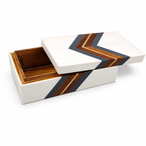 Boîte à mouchoirs décorative en résine bleue et blanche avec couvercle en bois, porte-papier pour la maison, l'hôtel, la salle de bain, boîte à bijoux avec couvercle, cadeau - Product Image 5