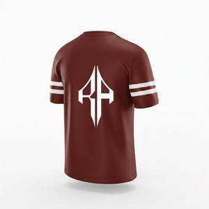 เสื้อฟุตบอลอเมริกันคุณภาพสูง คอวี ฤดูร้อน ผลิตจากโพลีเอสเตอร์ 100% ระบายอากาศได้ดี เสื้อท่อนบนแบบเรียบ ไซส์พลัส โดย RIVIAN ATLANTIC - Product Image 6