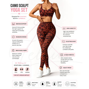 Conjunto Deportivo de 2 Piezas para Mujer, Ropa Deportiva de Manga Larga, Chaqueta de Gimnasio, Top de Talla Grande, Leggings de Yoga de Estilo Activo - Product Image 6