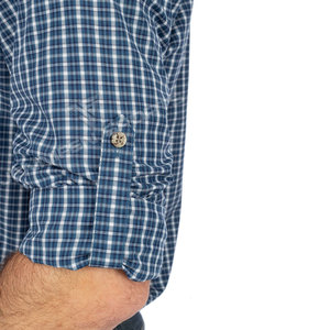 Men Blue&White Long Sleeve <b>Shirt</b> Turn Down Collar Single Chest Pocket Casual Bavarian Oktoberfest - Product Image 5