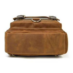 Explorer Waterproof <b>Leather</b> <b>Backpack</b> Anti-Theft Vintage <b>Laptop</b> Rucksack Genuine <b>Leather</b> Vessel LBP-0346 - Product Image 3