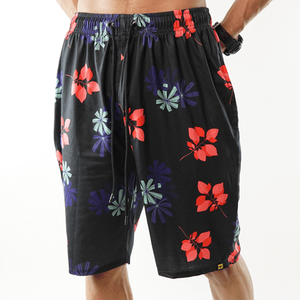 Shorts de Baño para Hombre con Estampado Floral, Secado Rápido, Cintura con Cordón, Largo Bermuda, Traje de Baño Informal - Product Image 1