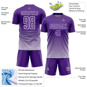 Conjunto de Uniforme de Fútbol para Niños Unisex al por Mayor, Transpirable, de Poliéster, con Pantalones Cortos y Calcetines - Product Image 3