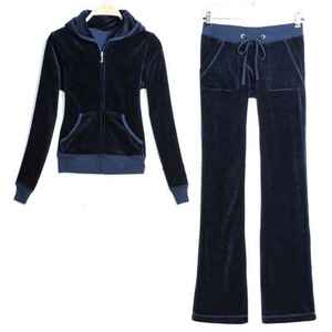 Fashionable Mock Neck Pullover Outfit Relaxed Fit Plain Leisure Clothing Trendy Ladies <b>Velvet</b> Track Suit - Product Image 6