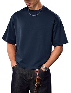 Custom Mens <b>Acid</b> Wash Rhinestone T Shirt Heavyweight Cotton Oversized Boxy Fit <b>Drop</b> Shoulder Crew Neck Streetwear Front Print - Product Image 5