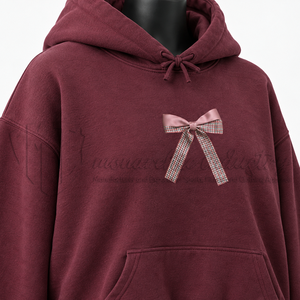 Sudadera con Capucha Oversize Borgoña para Mujer, con Gráfico Personalizado, Estilo Casual Urbano, Fabricante de Sudaderas de Forro Polar - Product Image 6