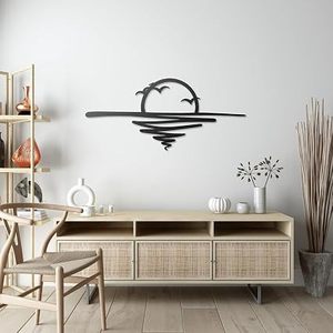 Art mural minimaliste en métal, design d'oiseaux, découpe au laser, panneau décoratif, forme irrégulière, œuvre d'art faite à la main - Product Image 3