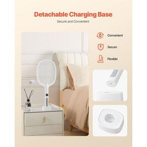 Matamoscas eléctrico blanco con batería de 1500mAh, malla de 3 capas y pantalla, Control inteligente de plagas - Product Image 5