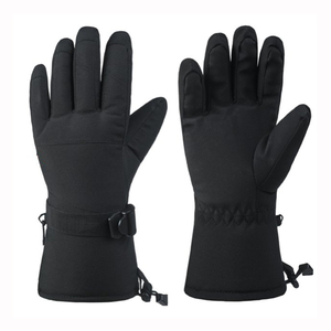 Sports World 2026 Gants en cuir et polaire épais, chauds, pour le ski, le cyclisme, le snowboard, extérieur, coupe-vent, fermeture éclair intégrale - Product Image 6