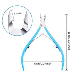 Lot de 3 coupe-cuticules de luxe en acier inoxydable à double ressort, outil de manucure professionnel, kit de pédicure avec ouverture large pour ongles des pieds - Product Image 1
