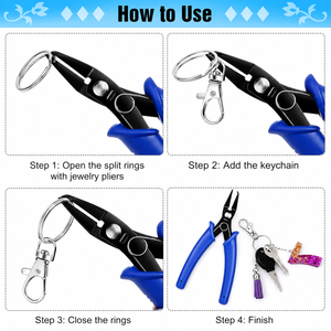 <b>Split</b> <b>Ring</b> Splitting Pliers 5 Inch Jewelry <b>Ring</b> Opener Repair Tool ZetomedPro - Product Image 3