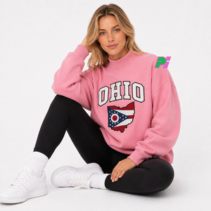 เสื้อสเวตเชิ้ตคอเต่าผู้หญิง OHIO สำหรับฤดูใบไม้ร่วง/ฤดูหนาว พิมพ์ลายปักด้านหน้า คุณภาพสูง ระบายอากาศได้ดี เป็นมิตรกับสิ่งแวดล้อม - Product Image 5