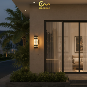 Applique murale noire Viet Nam CM Decor acier/inox carrée / rectangulaire 3500K (blanc chaud) LED pour salon / chambre / couloir - Product Image 5