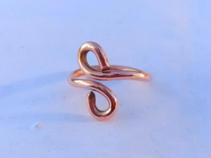 Bague en cuivre réglable faite à la main, bijoux vintage faits à la main pour fête de mariage, collection de cadeaux pour femmes - Product Image 2