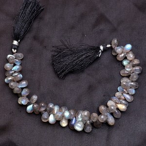 ลูกปัดลาบราโดไรต์ AAA ขนาด 6x9 มม.-8x12 มม. ทรงหยดน้ำเหลี่ยมเพชรพลอย แบบเจียระไน  ประกายไฟสีน้ำเงินธรรมชาติ  ทรงกล่อง  สำหรับทำเครื่องประดับ - Product Image 5