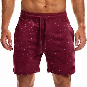 Shorts Bermuda en coton uni pour homme, taille élastique, décontractés, respirants, mi-hauts, pour l'été, avec poches latérales - Product Image 1