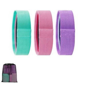 Bandas de resistencia para ejercicios con logo personalizado impreso en tela de poliéster, juego de bandas para glúteos y cadera, bandas de resistencia para entrenamiento. - Product Image 4