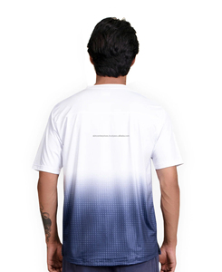 Camiseta de Manga Corta con Cuello en V para Hombre, 100% Algodón Transpirable, Corte Regular, Nuevo Diseño Personalizado con Sublimación, Letras Tejidas Impresas - Product Image 2
