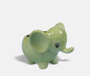 Maceta de Cerámica Esmaltada con Forma de Elefante para Suculentas |   Mini Maceta con Forma de Animal, Hecha a Mano, Ecológica, Duradera, 0.4 kg, para Hogar u Oficina - Product Image 1
