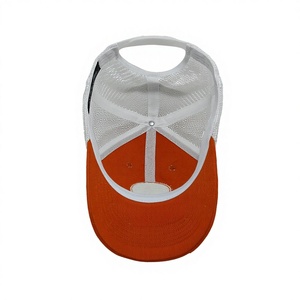 Custom Logo <b>Vintage</b> Style Orange Baseball <b>Cap</b> with Embroidered Woven Patches, Unstructured Dad Hat Made in Vietnam Manufacturer - Product Image 4