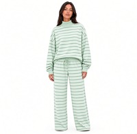Ensemble décontracté tendance pour femme : Sweat-shirt oversize à col montant et manches longues, pantalon à taille élastique douce – Idéal au quotidien