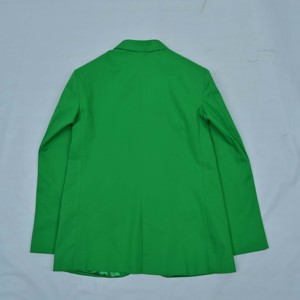 Green Women's Blazer Casual Winter Outerwear Notched Collar Full Sleeve Solid Color Breathable Lightweight Durable Customizable - Product Image 6
