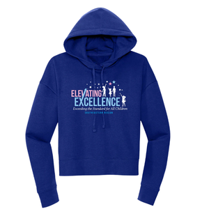 Hoodie court en molleton bleu modeste, en mélange de coton doux, à manches longues, pour un style décontracté et un usage quotidien – Collection Excellence Élevée - Product Image 1