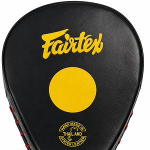 Mitaines de frappe Focus Mitts en cuir véritable noir de qualité supérieure, forme ergonomique, protection ultime pour l'entraînement de boxe, kickboxing et Muay Thai - Product Image 2