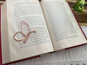 Elegante accesorio de cobre para marcar páginas, ideal para libros académicos, novelas, revistas y materiales de lectura profesionales. - Product Image 1