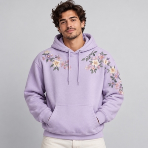 Premium men embroidered <b>hoodie</b> provides warmth <b>soft</b> comfort and detailed embroidery for modern casual styling throughout the day - Product Image 1