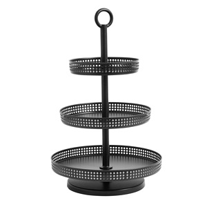 Top Selling Galvanized Metal <b>3</b> <b>Tier</b> Round <b>Cake</b> <b>Stand</b> Dessert Cupcake Display Serving Tray For Wedding And Home Decor - Product Image 2