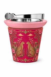 Eco-Friendly Durable Religious Pink Wooden Incense <b>Burner</b> with Gold Chain Detail Handmade Aromatic Holder for Home Decor - Product Image 5