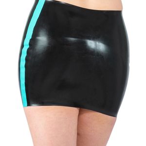 Minifalda Recta de Cuero Sintético Brillante de Cintura Alta para Mujer, Diseño Sexy de Color Sólido, para Usar en Todas las Estaciones - Product Image 1