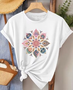Girls Butterfly Print 100% Cotton Breathable Short Sleeve Crew Neck T-Shirt Casual Summer Wear - Product Image 1