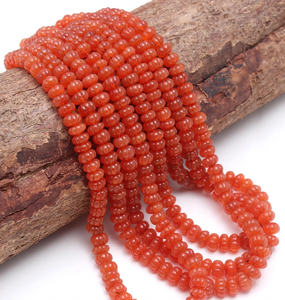 AAA + 8-9MM Natural cornalina tallada Rondelle cuentas ópalo piedra preciosa para la fabricación de joyas - Product Image 5